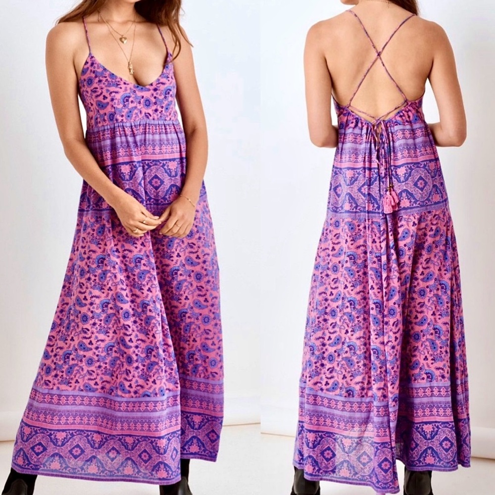 🌺🎉HP🎉🌺 Spell & The Gypsy Journey Strappy Maxi Dress Mulberry - Picture 8 of 16